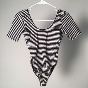 American Apparel striped bodysuit